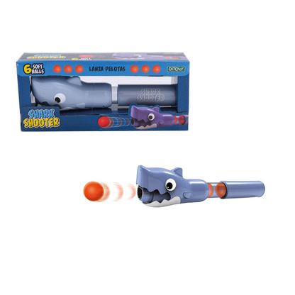 Lanza Pelotas Ditoys con 6 Pelotas Soft – Crocky/Shark/Unicorn