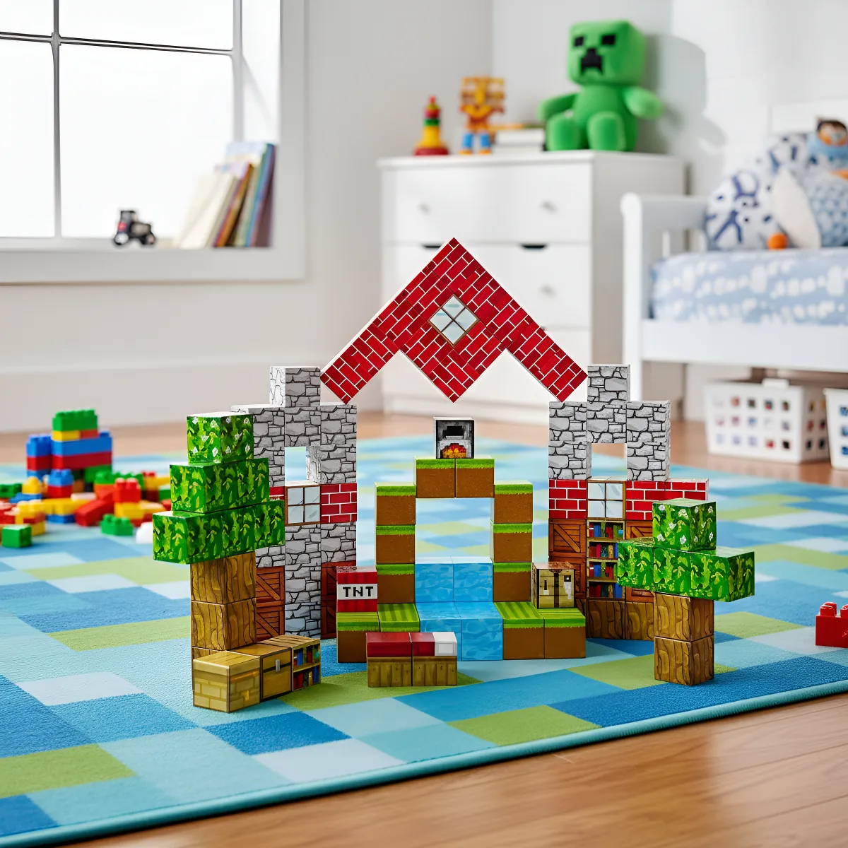 Bloques Magnéticos Minecraft Mini Park 100 Piezas Z018