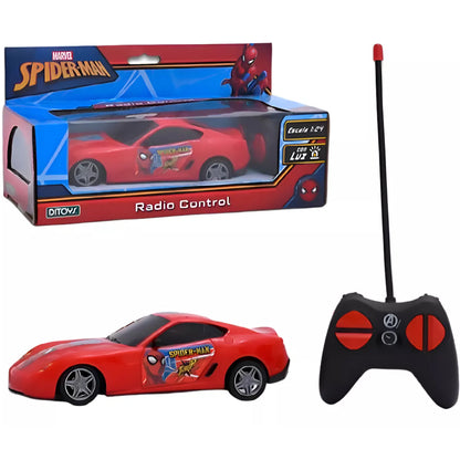 Auto Spiderman A Radio Control Remoto Con Luces Ditoys