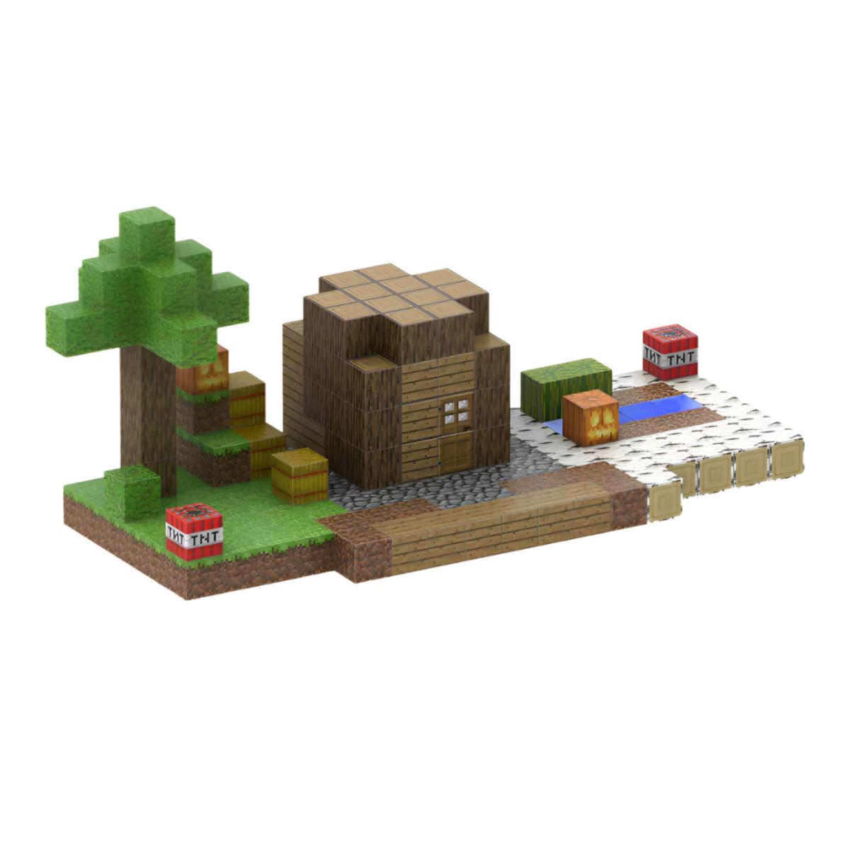 Set de Cubos Magnéticos Minecraft de Aldea 192 Piezas T036
