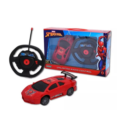 Auto Radio Control Spiderman Con Volante 2 Funciones Ditoys