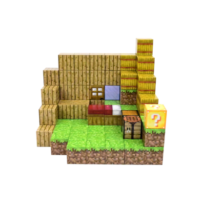 Cubos Magnéticos Minecraft Casa de Aldea 100 piezas T084