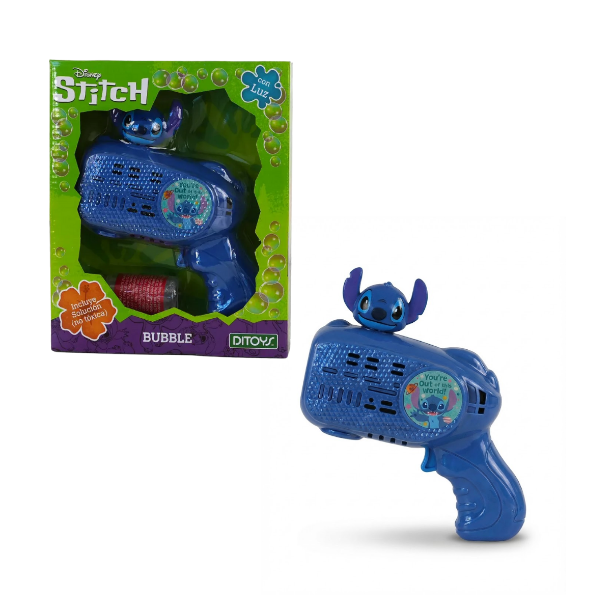 Burbujero Stitch Bubble Con Luz Ditoys