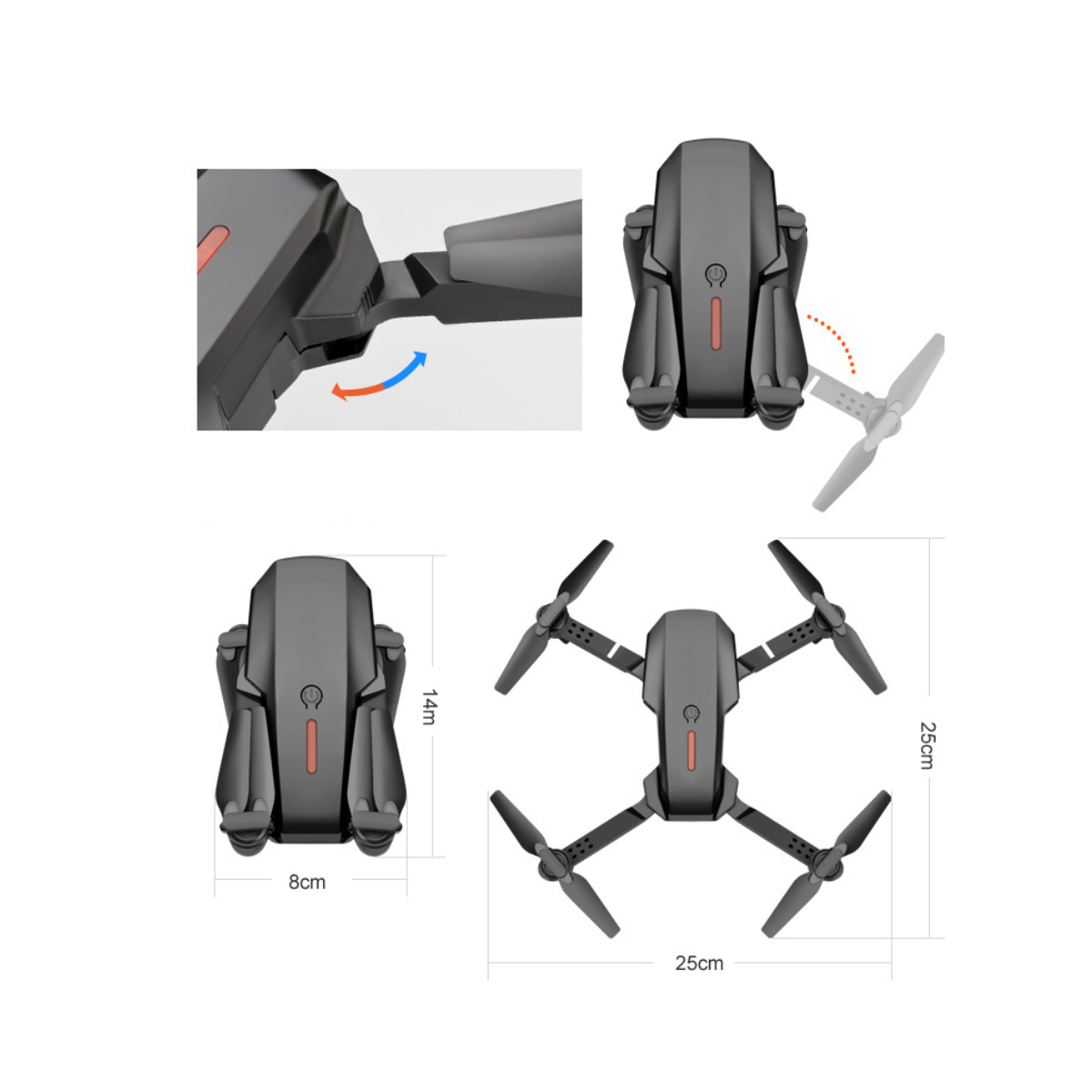 Mini Drone Con Cámara E88 Pro