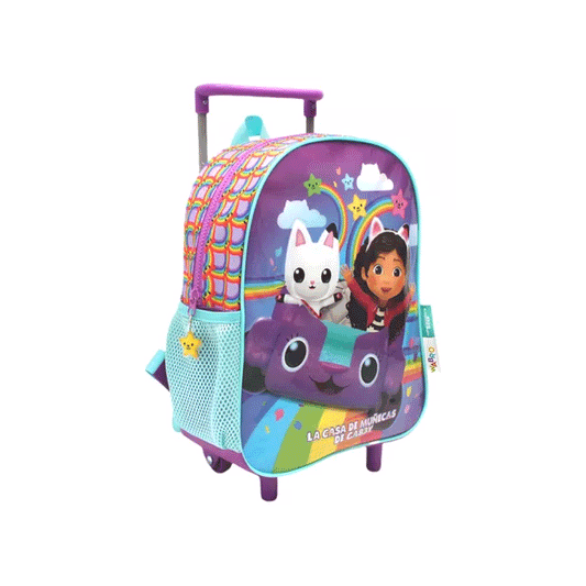 Mochila 12 Carro Arco Iris Gabby Dollhouse