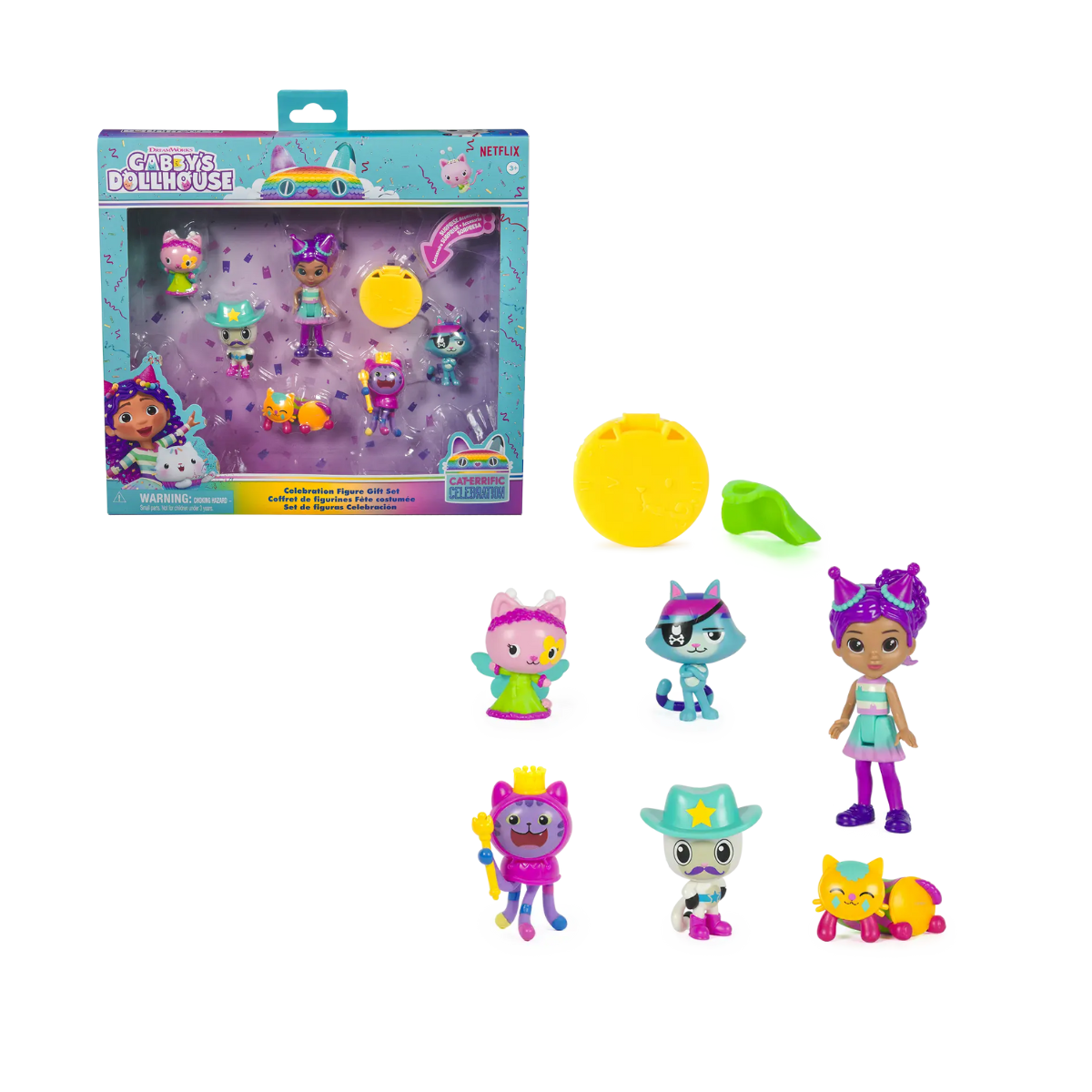 Gabby’s Dollhouse Deluxe Figure Set Celebration - 7 Figuras