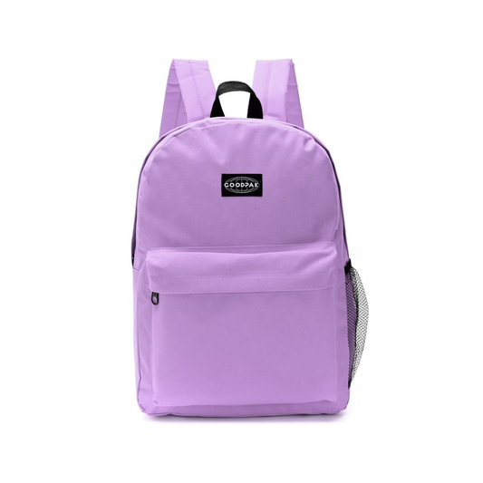 Kit Escolar de Mochila Lila Goodpak + Botella Oso Infantil con Correa