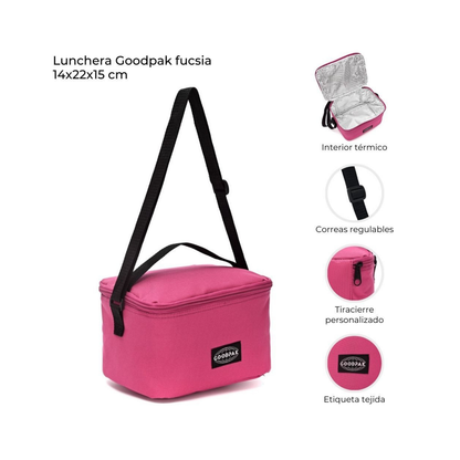 Lunchera GoodPak Fucsia Escolar 14x22x15 cm