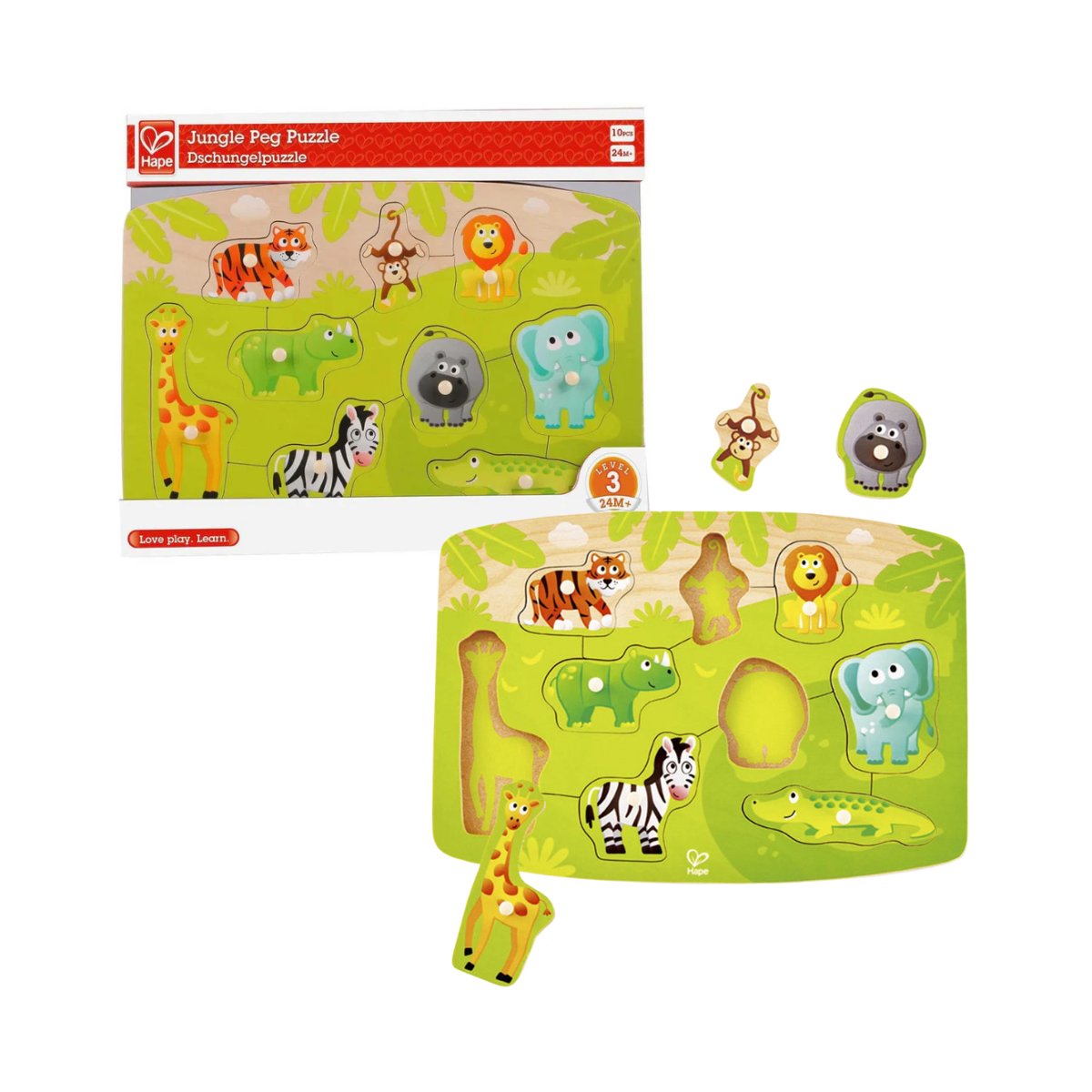 Rompecabezas Animales de la Selva Hape Alparamis