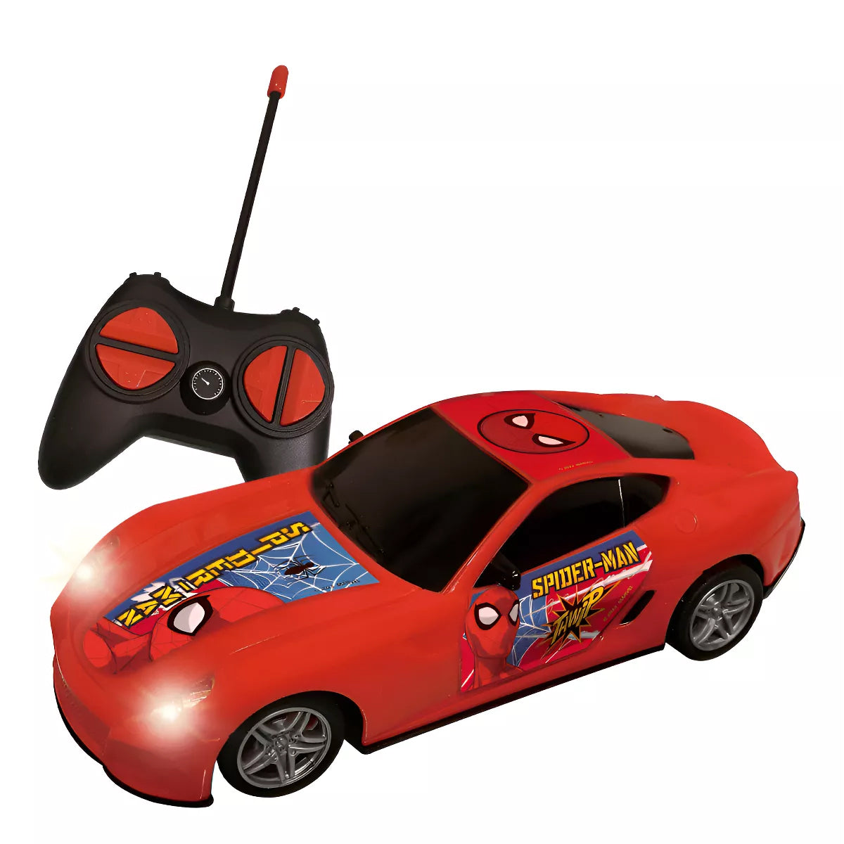 Auto Spiderman A Radio Control Remoto Con Luces Ditoys