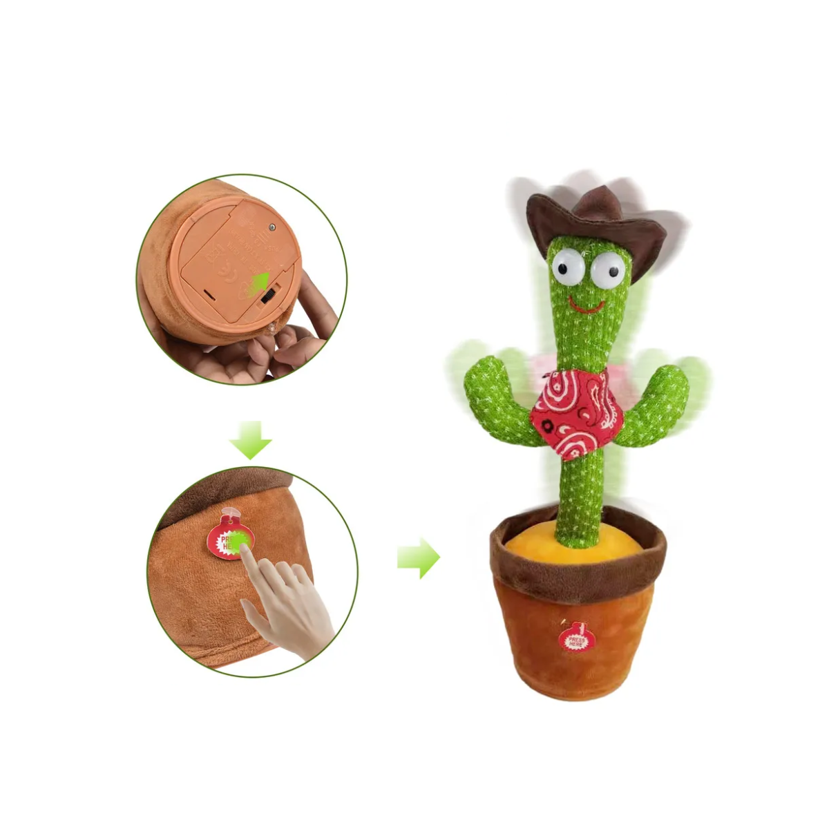 Cactus Bailarín Con Accesorios Y Sonido