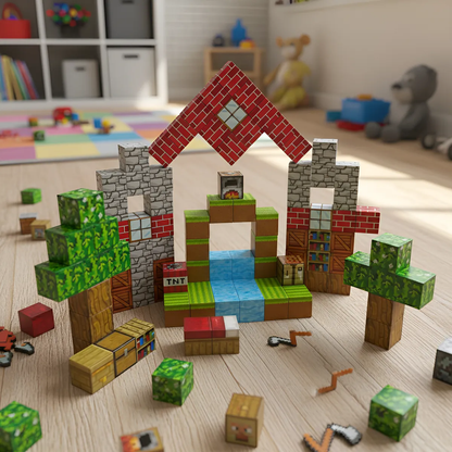 Bloques Magnéticos Minecraft Mini Park 100 Piezas Z018