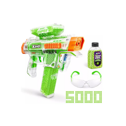 Pistola Lanzadora Hyper Gel 5000 Brilla En La Oscuridad X-Shot