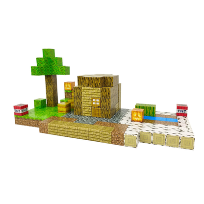 Set de Cubos Magnéticos Minecraft de Aldea 192 Piezas T036