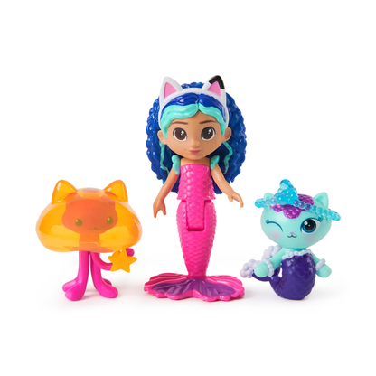 Gabby’s Dollhouse Mercatastic Aquarium Friends Pack - Set de 3 Personajes + Playset