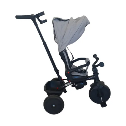 Triciclo con Capota 360º Rubber Wheel Gris