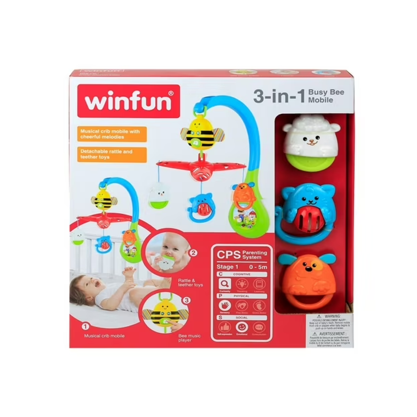 Móvil Cunero Musical 3en1 Winfun
