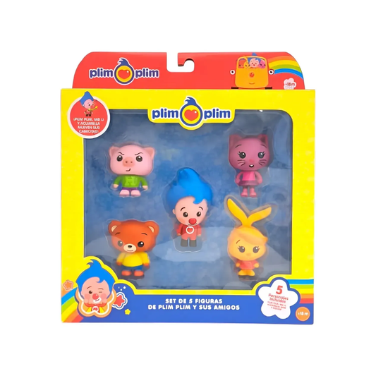 Set de 5 Figuras Coleccionables Plim Plim y sus Amigos