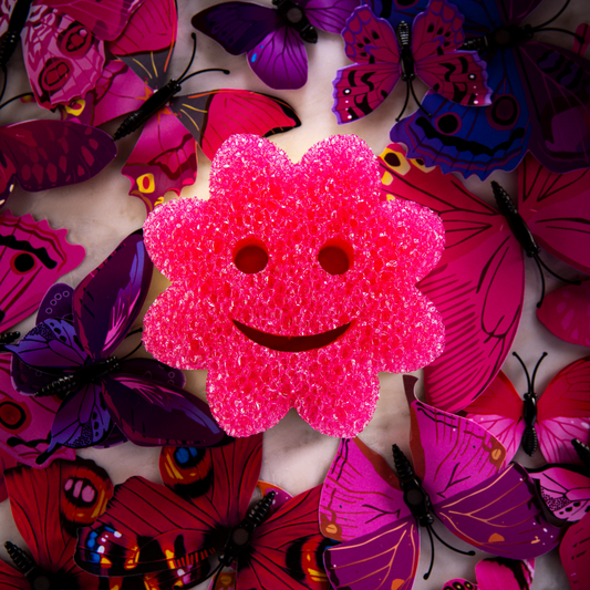 Esponja Scrub Mommy Power Flower Pink