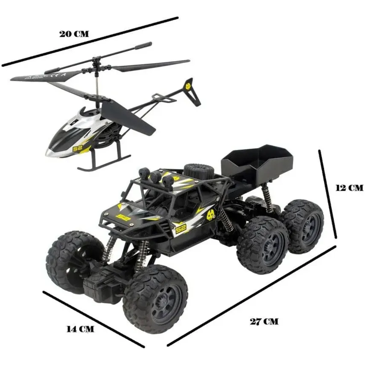 Camioneta Todoterreno 6x6 con Helicóptero R/C KOO