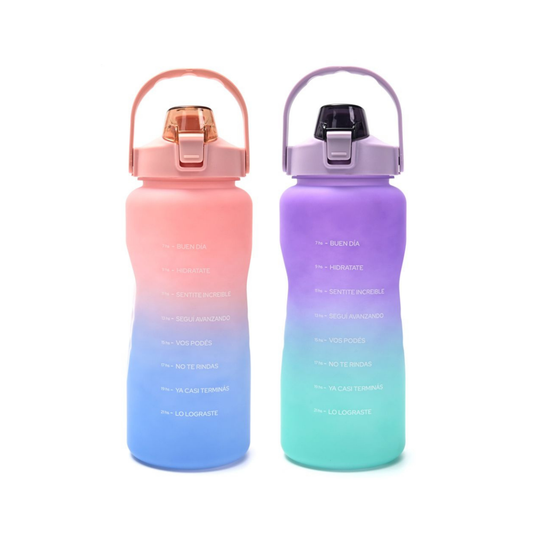 Botella Motivacional Skora Ultra Degradé Multicolor 2000 ml con Pico