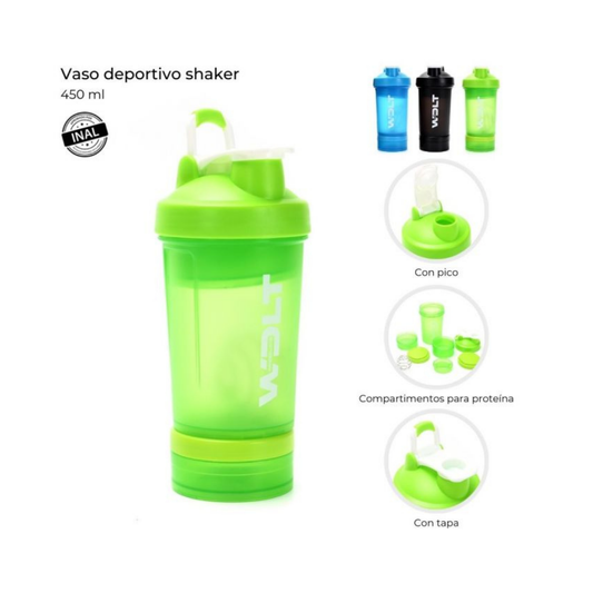 Vaso Deportivo Shaker Wanderlust Active 450 ml con Pico