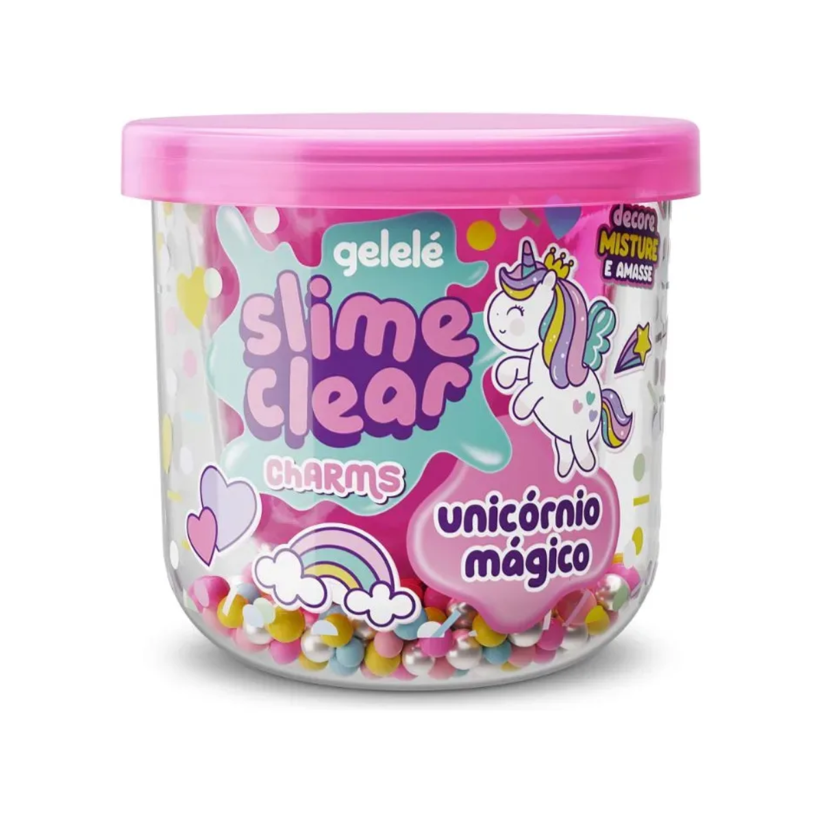 Slime Gelelé Magic Unicorn con Dijes