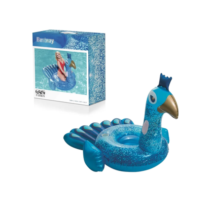 Flotador Inflable Pavo Real Gigante Bestway 198x164 cm