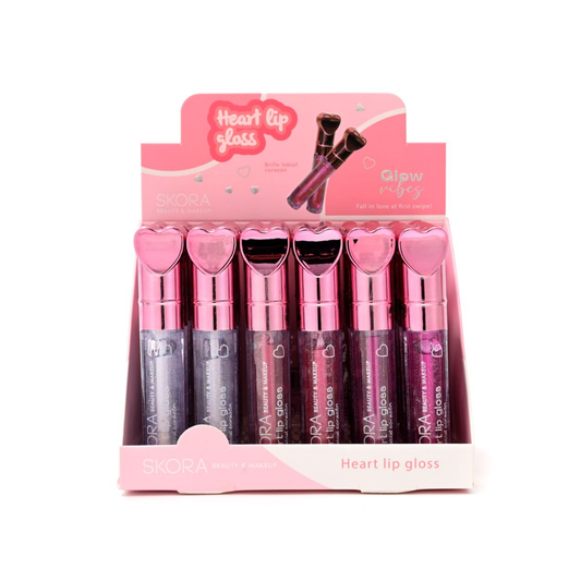 Brillo Labial con Aplicador Corazón Skora Beauty