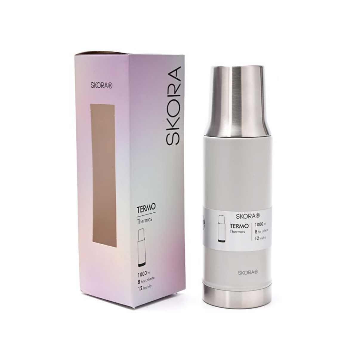 Termo Skora Smile 1000 ml - Gris
