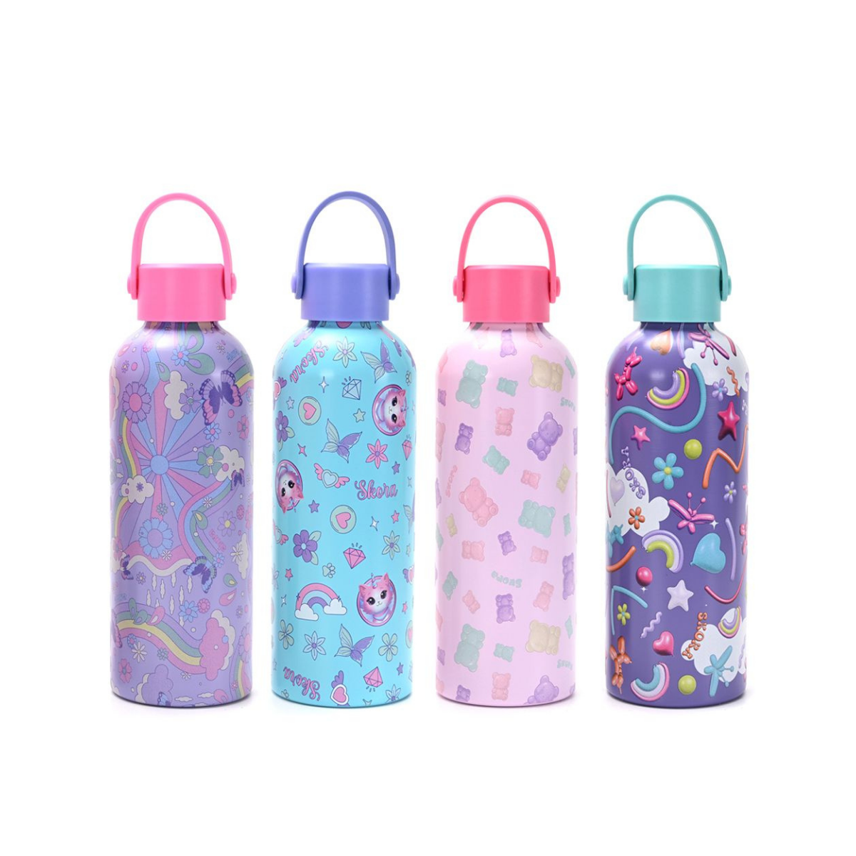 Botella Infantil Térmica Skora Think Happy 500 ml Acero