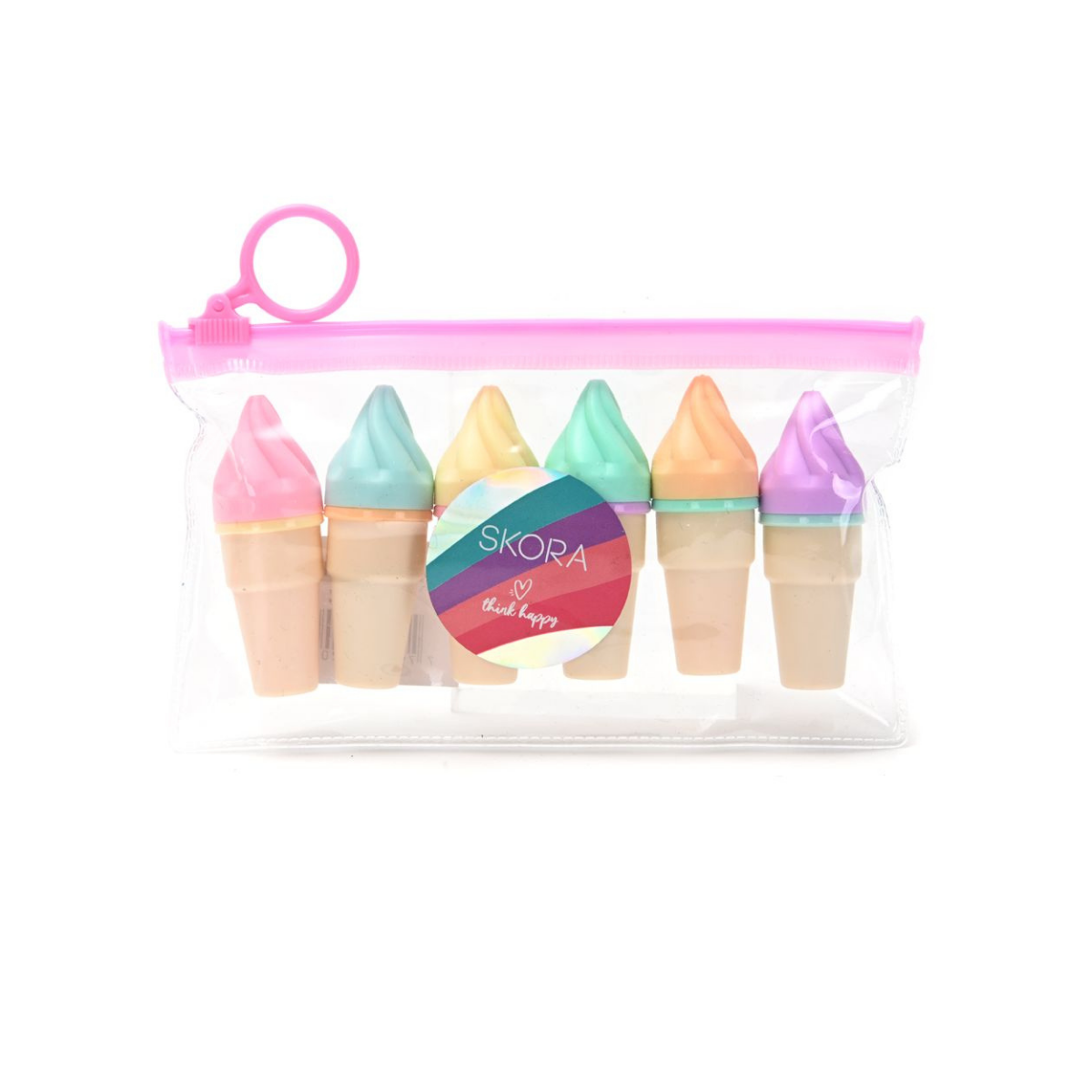 Set de Resaltadores Helado Cono Skora x6 Think Happy