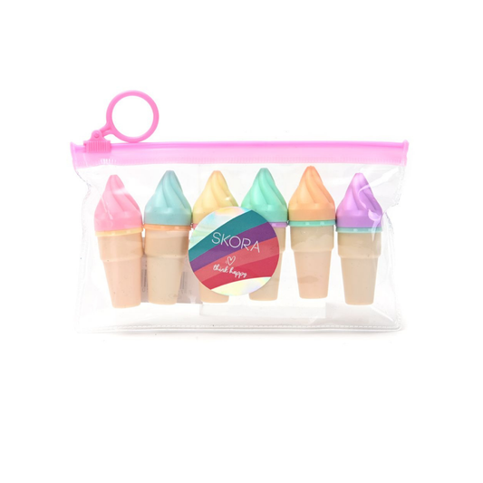 Set de Resaltadores Helado Cono Skora x6 Think Happy