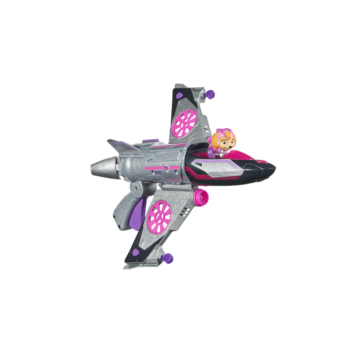 Vehículo Con Figura Mighty Movie Transforming Jet Skye Paw Patrol Vulcanita