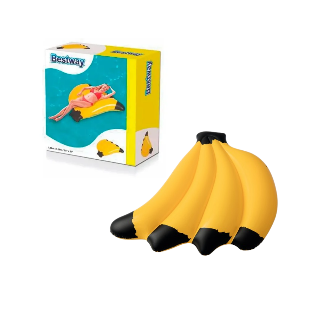 Flotador Inflable Gigante Racimo de Bananas 139x129 cm