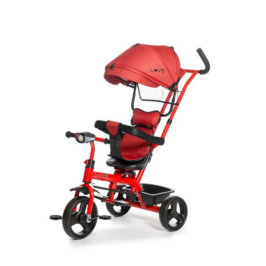 Triciclo Giro 360° Rojo Con Música Y Luz Love Baby First
