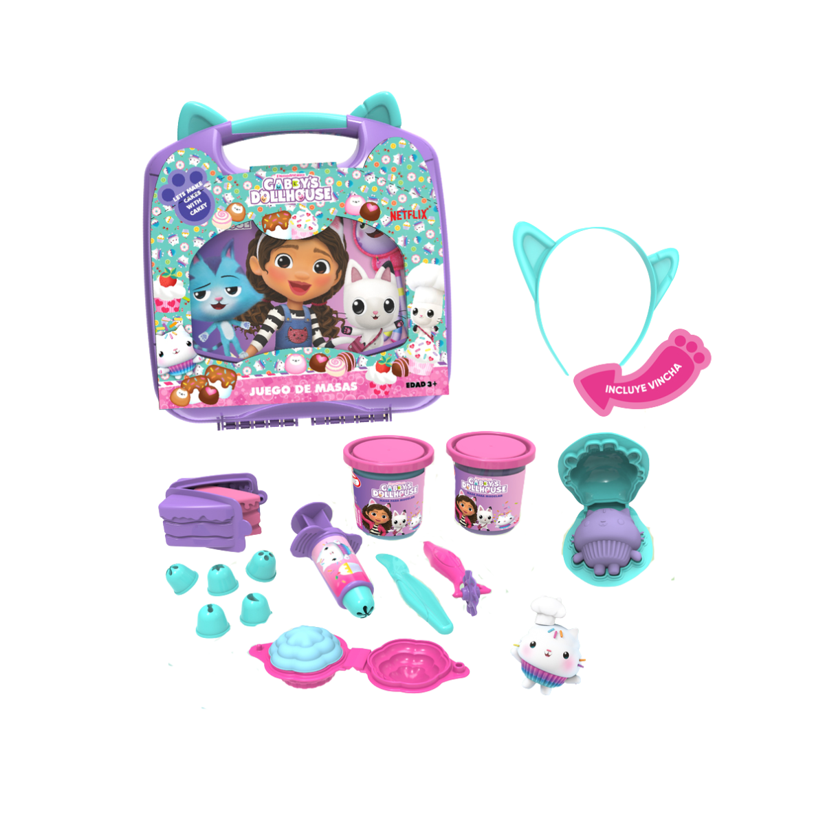 Juego De Masas Valija Gabby Dollhouse Chikitoys