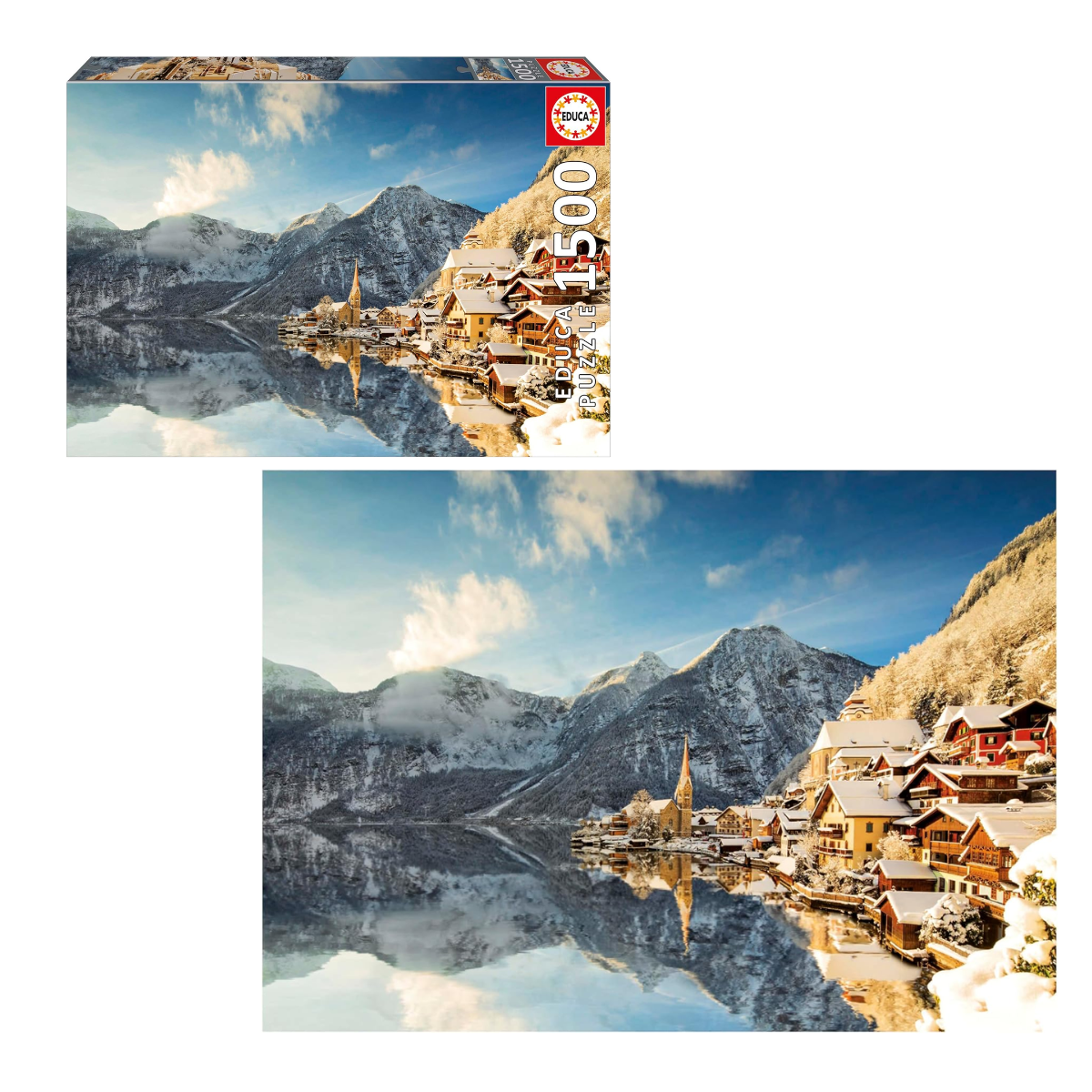 Puzzle Invierno En Hallstatt 1500 Piezas Educa