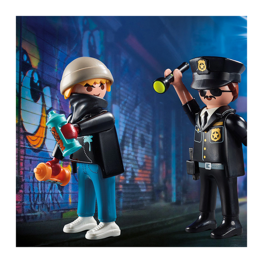 Playmobil Dúo Pack Policía y Ladrón