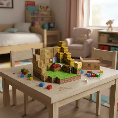 Cubos Magnéticos Casa de Aldea 100 piezas T084