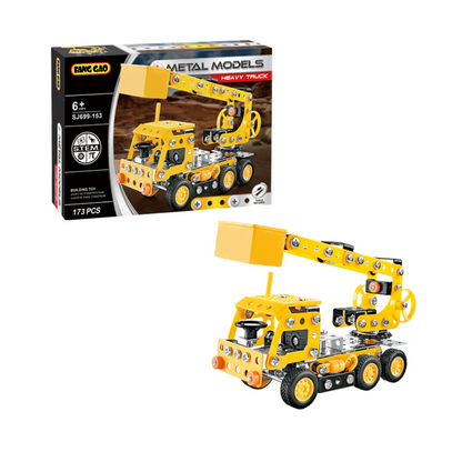 Vehículo Grúa Elevadora Para Armar 173 Piezas Isakito