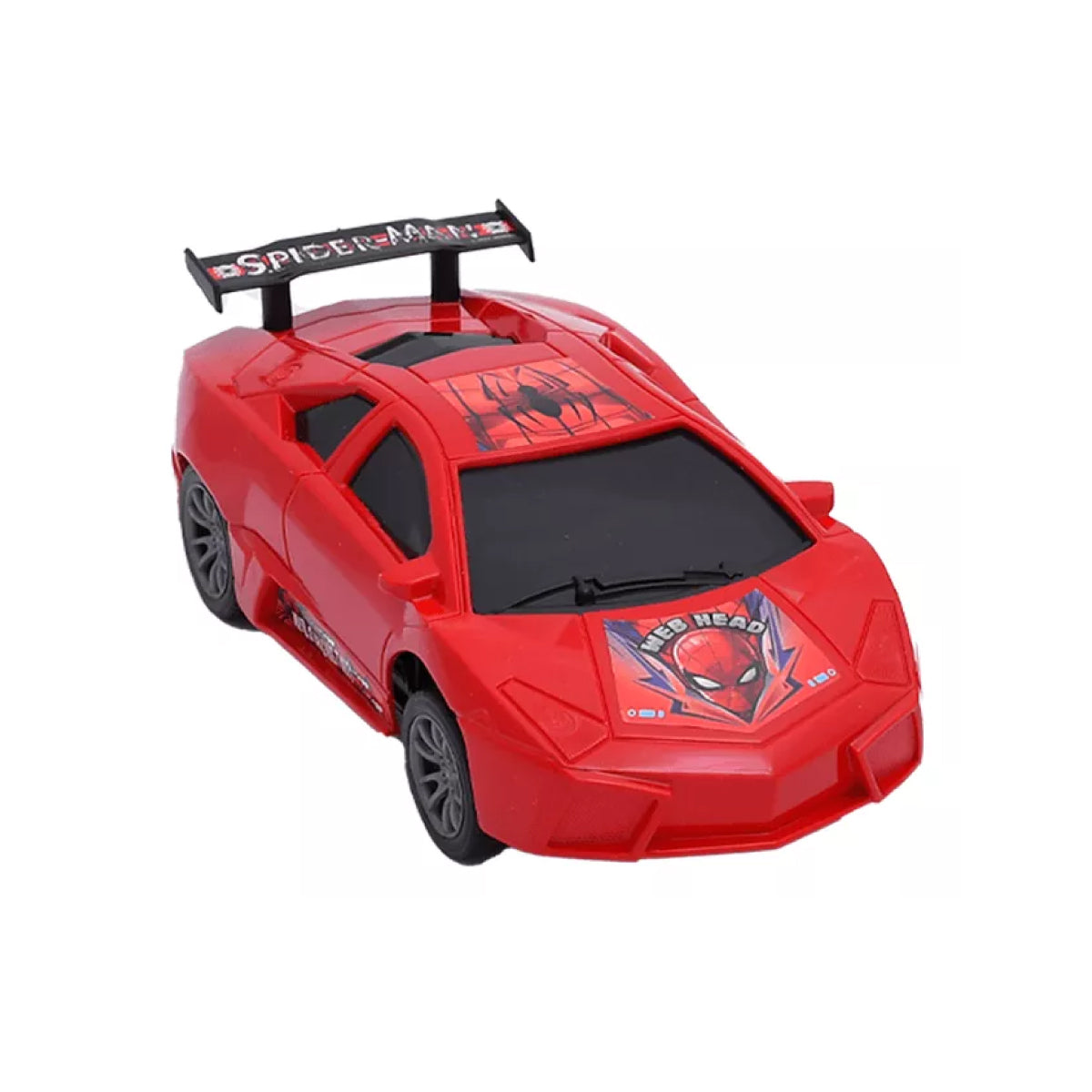 Auto Radio Control Spiderman Con Volante 2 Funciones Ditoys