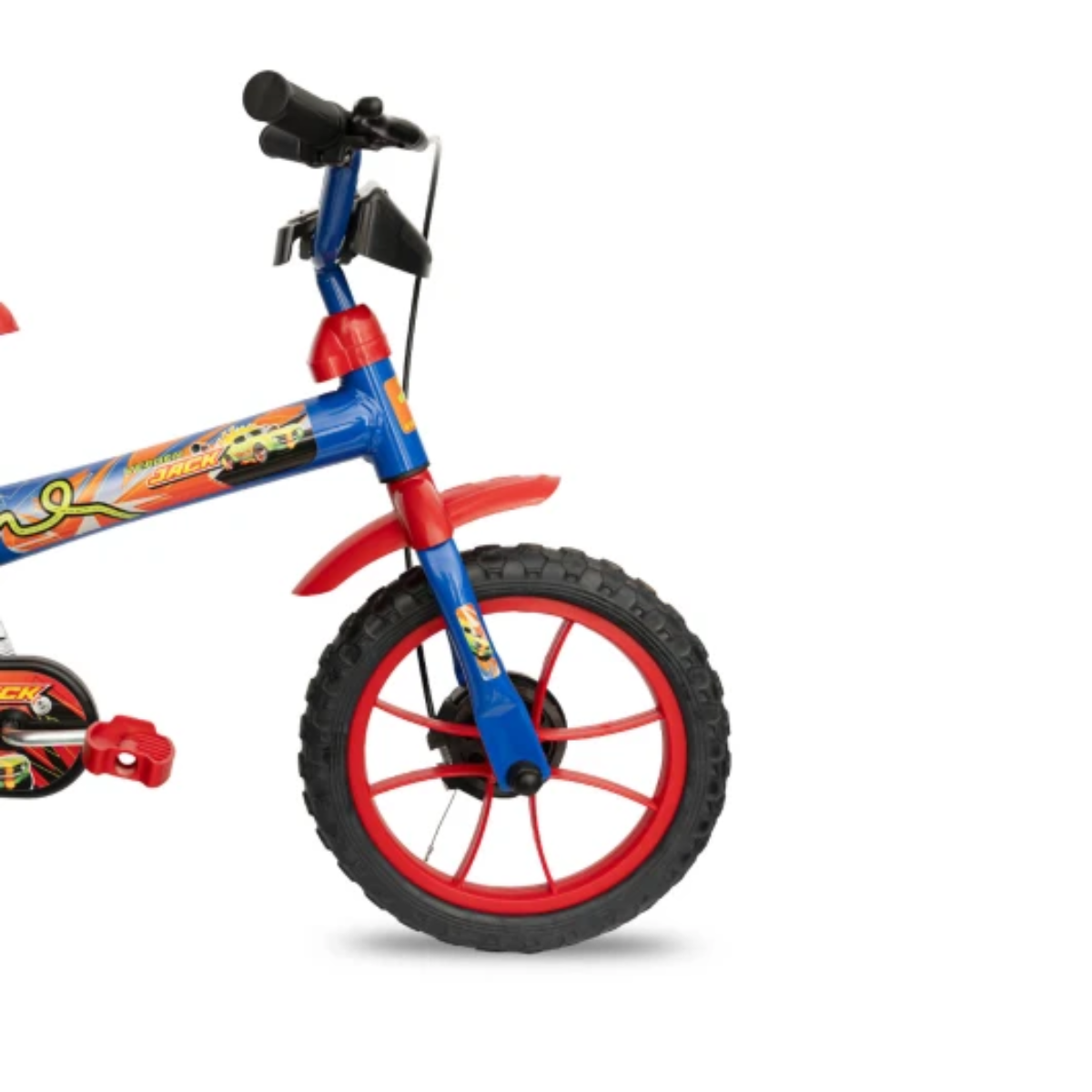Bicicleta Infantil  Rojo y Azul de Montaña Rodado 12 con Rueditas