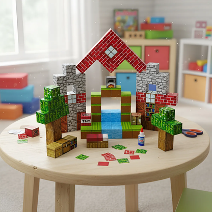 Bloques Magnéticos Minecraft Mini Park 100 Piezas Z018