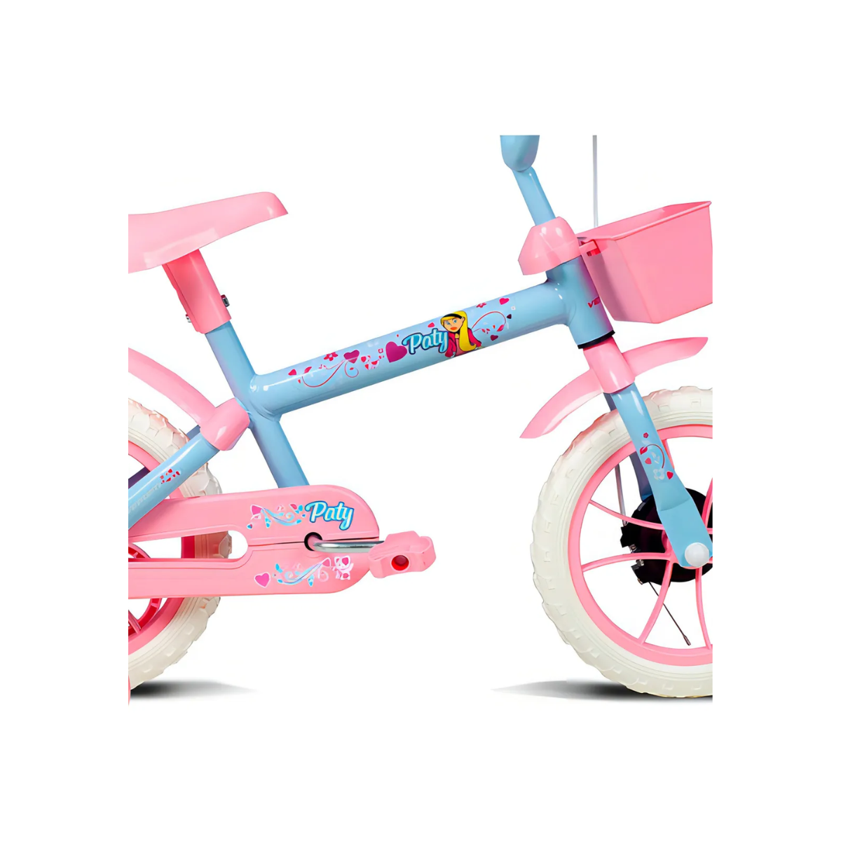 Bicicleta Infantil Rosa y Celeste de Montaña Rodado 12 con Rueditas