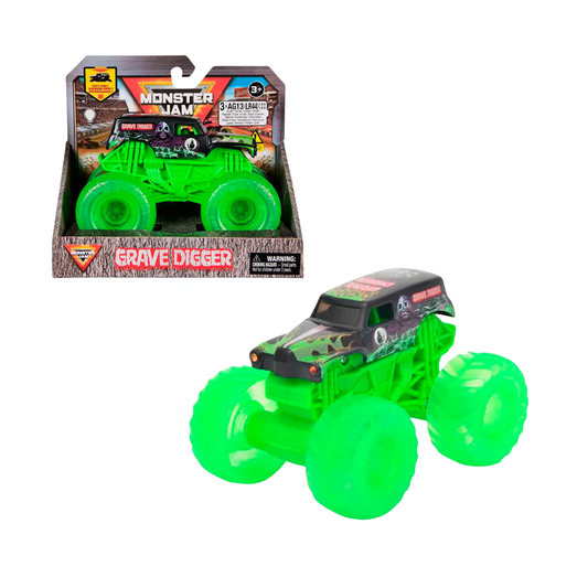 Monster Jam 1:43 Grave Digger Luminoso - Ruedas Brillantes