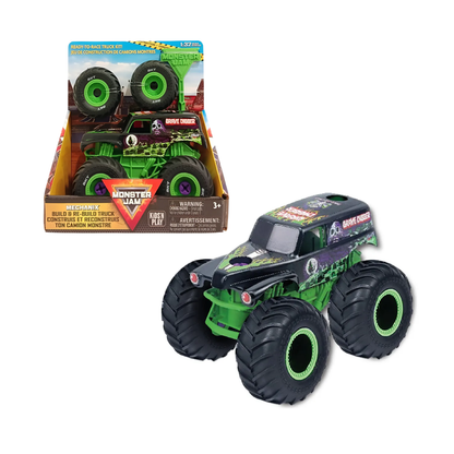 Monster Jam 1:32 Grave Digger para Armar y Desarmar - Con Accesorios