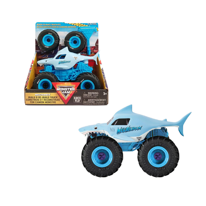 Monster Jam 1:32 Megalodon para Armar y Desarmar - Con Accesorios