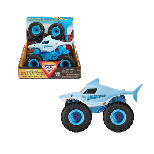 Monster Jam 1:32 Megalodon para Armar y Desarmar - Con Accesorios
