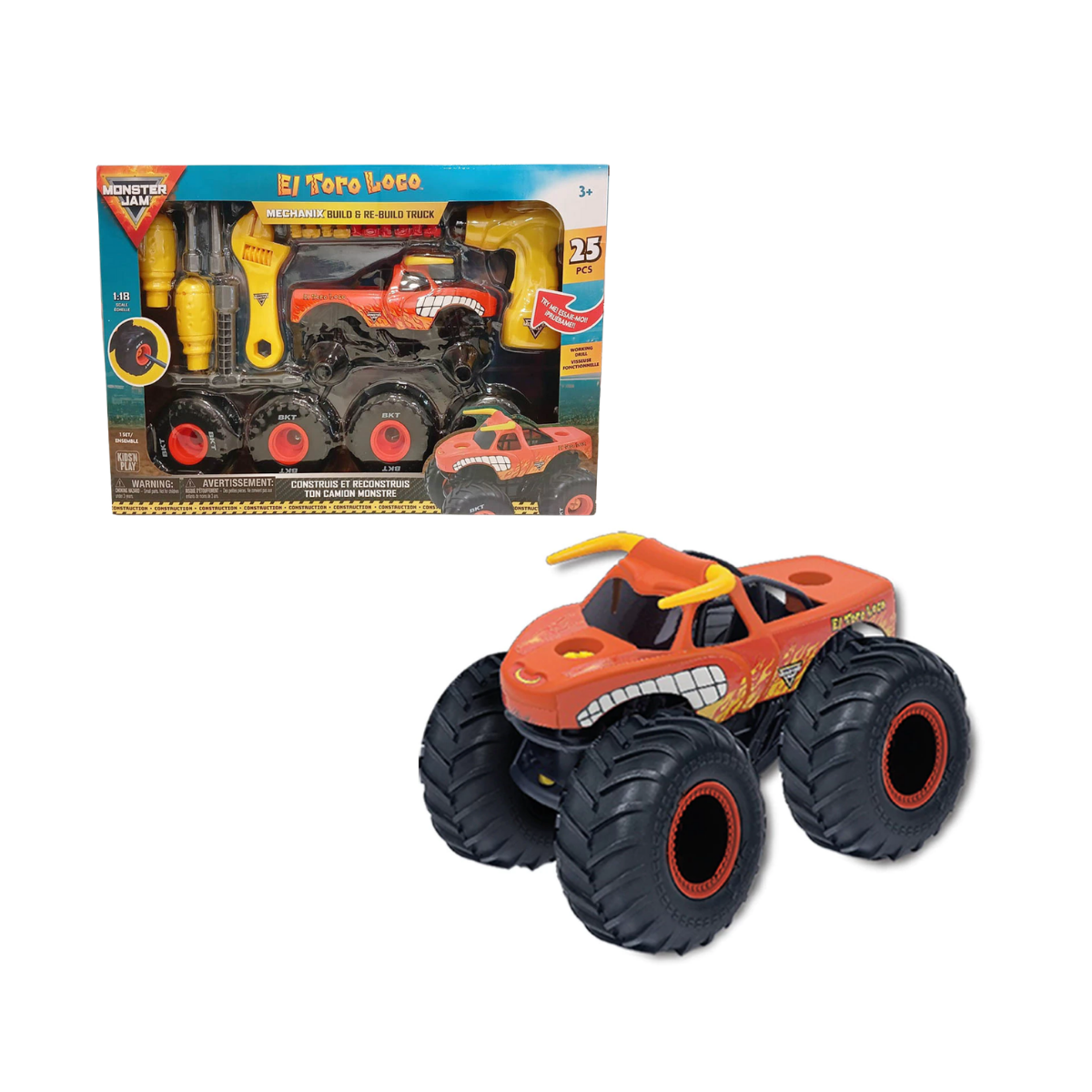 Monster Jam 1:18 El Toro Loco Gigante para Armar